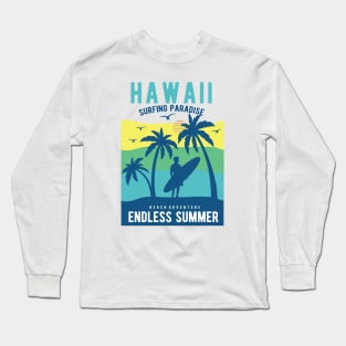 HAWAII Surfing Paradise Long Sleeve T-Shirt